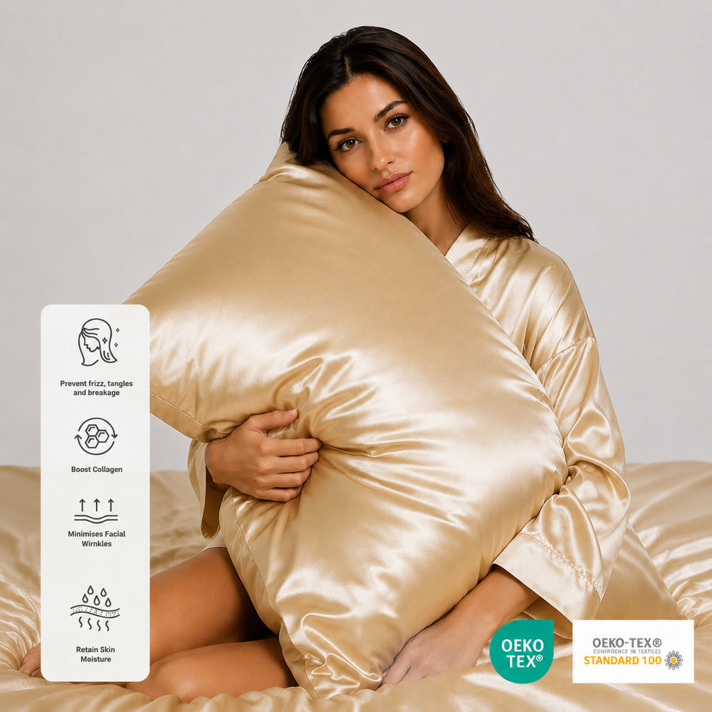 Golden Beige 22 Momme Mulberry Silk Pillowcase