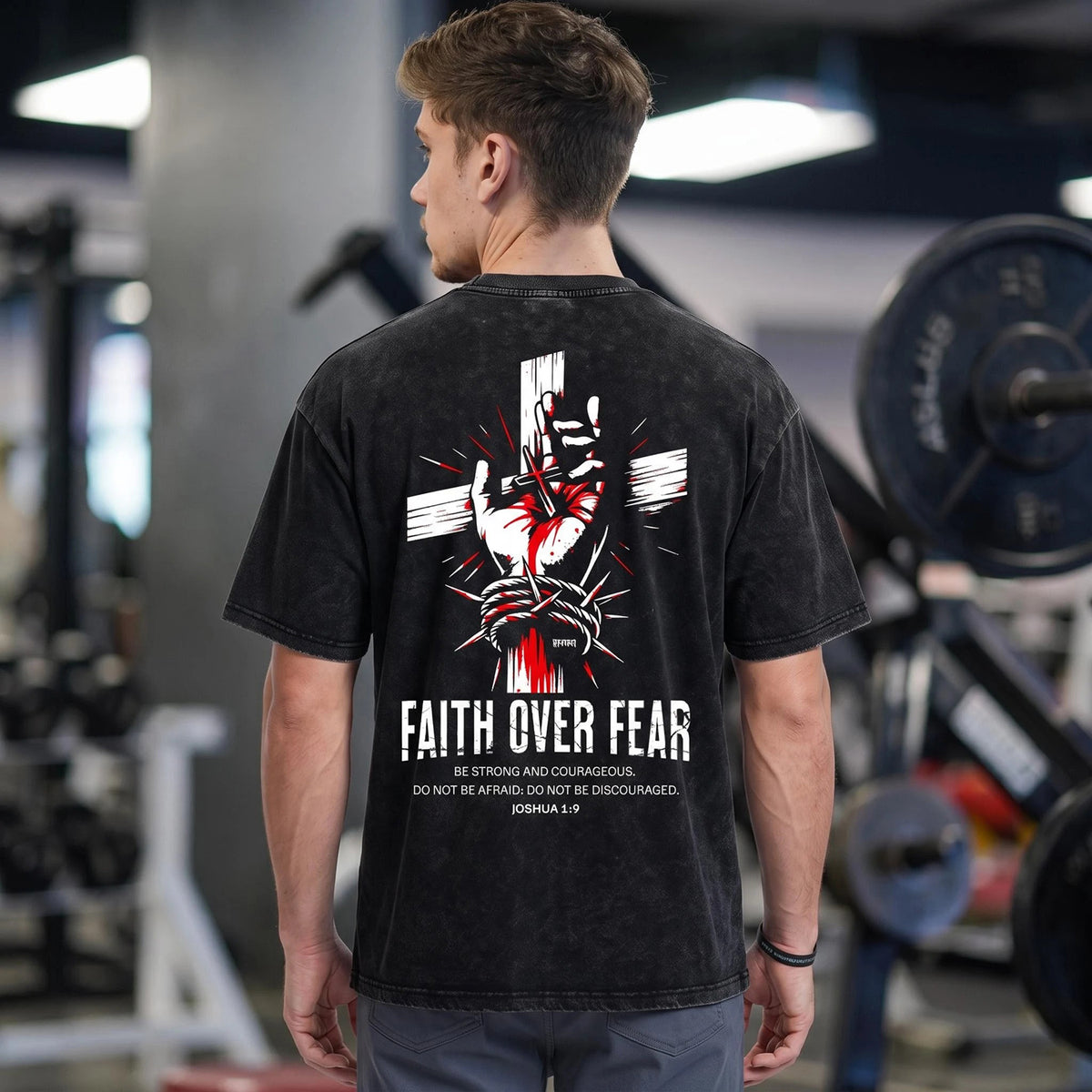 FAITH OVER FEAR Premium Vintage Tee Shirts