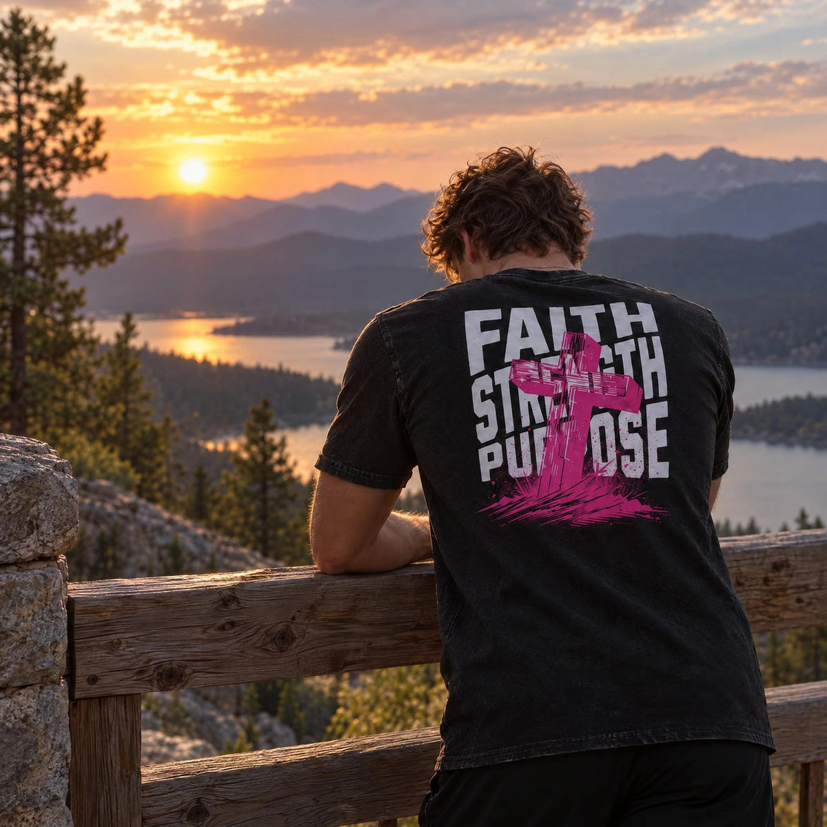 FAITH STRENGTH PURPOSE Premium Vintage Tee Shirts