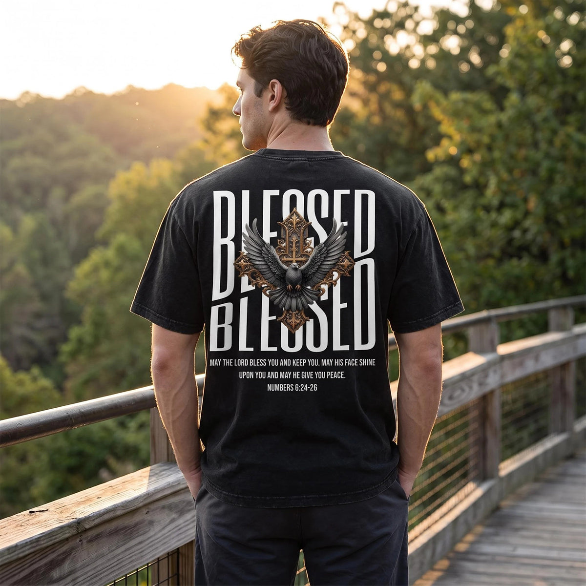 GOD BLESSED Premium Vintage Tee Shirts