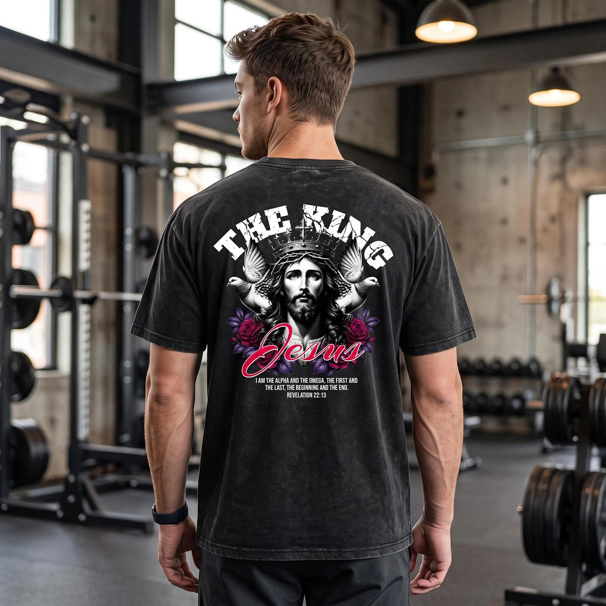 JESUS IS THE KING Premium Vintage Tee Shirts