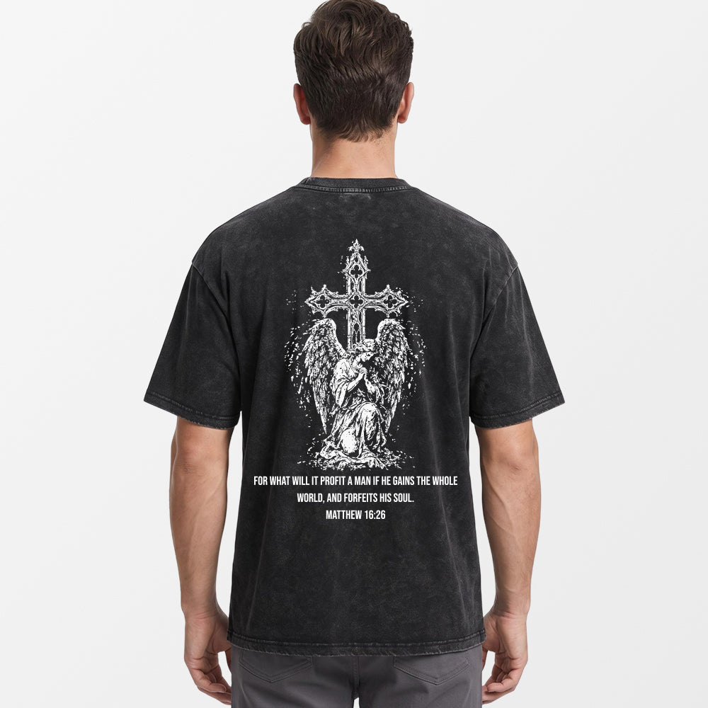 MATTHEW 16:26 Premium Vintage Tee Shirts
