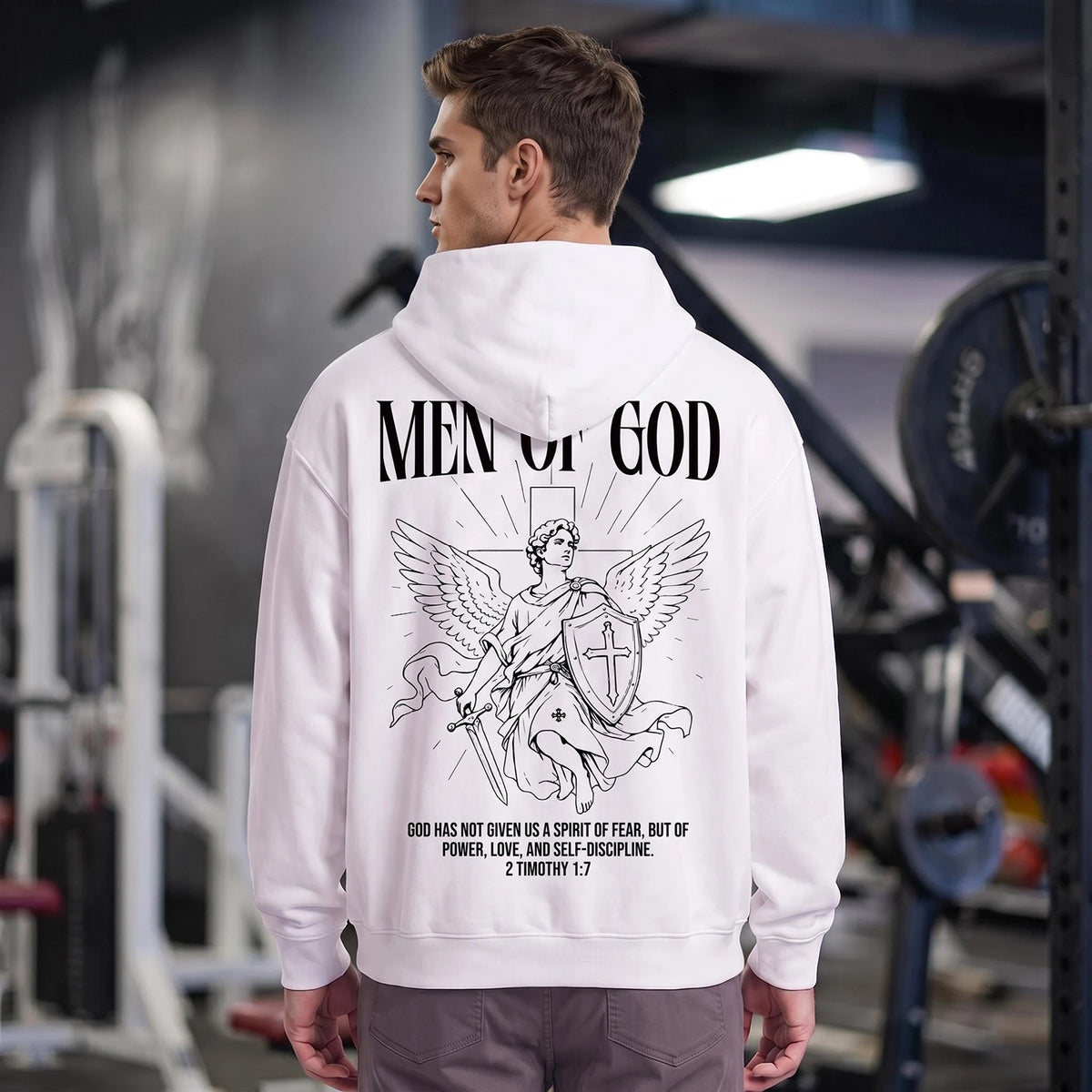 MEN OF GOD Premium White Oversized Hoodies