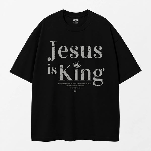JESUS IS KING Heavyweight Christian T-Shirt | GOTERSI – Gotersi