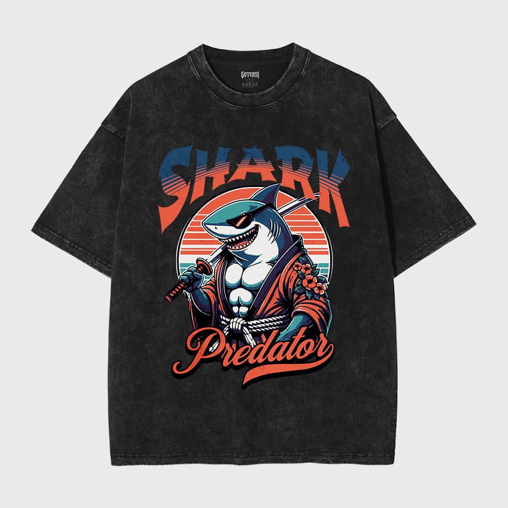 SHARK SAMURAI Premium Vintage Tee Shirt